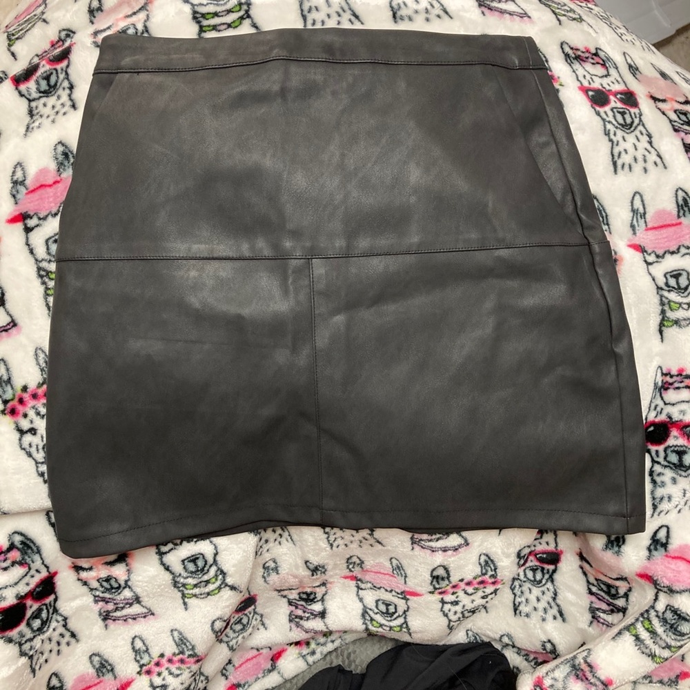 Faux leather skirt